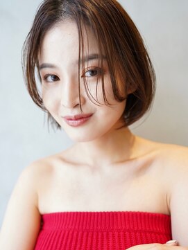 ニコ トウキョウ(nico TOKYO) 顔まわりレイヤーミニボブ切りっぱなしワイドバング