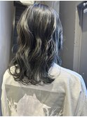 大人可愛い大人美人小顔立体カットハイライトカラー透け感