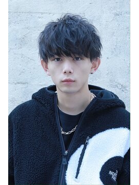 リップス 原宿(LIPPS) ブルーブラックゆるふわマッシュ