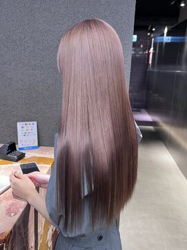 ペレ 栄店(PELE) デザインカラー/レイヤーカット/ウェットヘア/オリーブベージュ