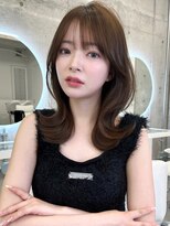 大人可愛いくびれヘア＊くびれミディ/レイヤーカット/お顔周り