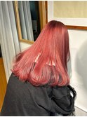 レッドカラー暖色カラーダブルカラーケアブリーチチェリーレッド