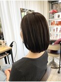 ☆似合わせカット☆切りっぱなしボブ 髪質改善透明感カラー