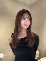 フィルムス 表参道(FILMS)&nbsp;くびれヘア/アプリコットオレンジ/髪質改善/縮毛矯正/表参道