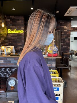 レオクマ(REOKUMA) アンブレラカラー/シャーベットオレンジ/フェイクブラック