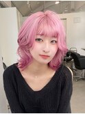 ピンクカラー×グラデーションカラー×デザインカラー×ブリーチ