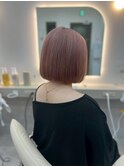 【Aloa横浜】大人ペールピンク×まとまるボブ