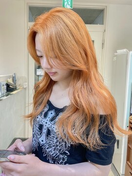 テトラ バイ ネオリーブ 横浜西口店(tetra by neolive) オレンジカラーケアブリーチ　ハイトーン　横浜　N