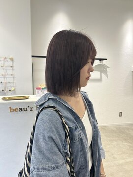 ビューバイネオリーブ 用賀店(Beau'r by neolive) 黒髪ボブルフネビージュ小顔ワンレン《用賀》