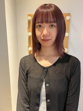 ヌープヘアーアイス(NUUP.hair ici) ブリーチなし　ラベンダーグレージュ　秋カラー