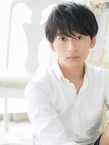 大波純一美容室パーティハン&nbsp;爽やかリクルート黒髪マッシュメンズカットa小山20代30代40代