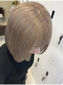 ミルクティーグレージュ ベージュ 大宮美容室 ハイトーン