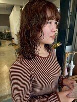 フィルム(FiLMs)&nbsp;ミディアムパーマ/顔まわりカット/透明感ブラウン