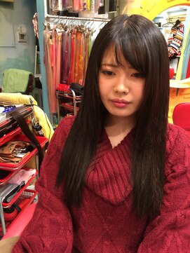 エクステ美容室 セクション 横浜石川町(SECTION) 重めボブにエクステ