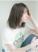 暗髪ワンカールでも軽やかふんわりボブ☆