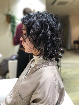 シアン 栄店(CYAN.) 外国人風パーマ×長めボブ×スパイラルパーマ