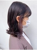 インナーカラー_小顔,オリーブカラー,ハイライトカラー