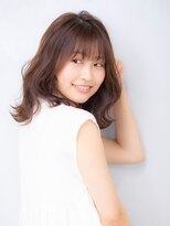 ナチュラルAラインボブ　ミディアムレングス