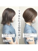 【Zina池袋】髪質改善*前下がりボブ*艶ベージュ
