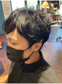 黒髪×ショートカットパーマ☆[北習志野駅/インナーカラー]