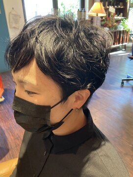 オネスト 北習志野店(onest) 黒髪×ショートカットパーマ☆[北習志野駅/インナーカラー]