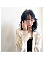 ロコヘアーバイクルル(Loco hair by couleur) ♯ミディアム♯ブルーブラック♯黒髪♯高知美容室♯初カラー