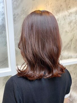 シークレット 経堂店(Secret) 鎖骨ミディアム×カッパーブラウン