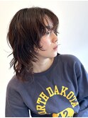 ウルフヘア　パーマスタイル　ウルフパーマ　パーマ女子