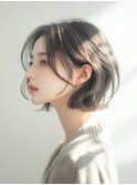 小顔ボブ/ネビージュ/髪質改善/30代/40代