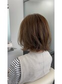 顎ライン くびれボブ グレージュ