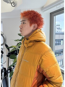 ビビディ バビディ ブー 河原町三条店(Bibbidi.bobbidi.boo) メンズ　スパイキーショート×オレンジカラー