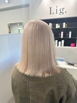 リグ 横浜(Lig.)&nbsp;ミルクティーベージュカラーケアブリーチダブルカラー横浜横浜駅
