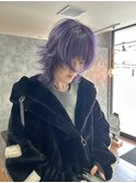 パープル×ウルフカット