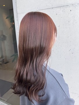 アチーブ ヘア デザイン(achieve hair design) オレンジブラウン似合わせカット大人可愛いナチュラルロング