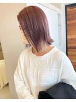 アム(am)&nbsp;切りっぱなしボブグレージュボブミルクティーベージュボブ