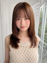 エトラ 渋谷店(etora) 小顔 前髪 レイヤーカット くびれヘア ハイライトカラー"