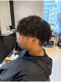 ツイストパーマ　ホワイトメッシュ　カルマパーマ　八王子