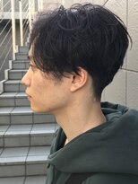 インセプション 銀座(INCEPTION)&nbsp;センターパート/スペインカールニュアンスパーマ/ダークアッシュ