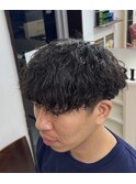 マッシュ波巻きパーマ