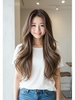 フュージョンファイブ(FUSION5) レイヤーロングベージュ20代30代40代くびれエクステ韓国ヘア