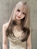 モニカ 栄店(MONIQA)&nbsp;ミルクティー×裾カラー