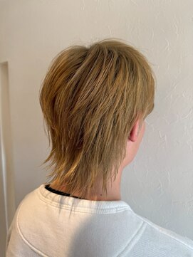エヌアンドエー 春日部東口店(hair shop N&A) おしゃれ男子のウルフカット ハイトーンメンズカラー