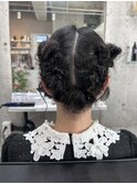 ツインアレンジ/ヘアアレンジ/ヘアセット/韓国/お呼ばれヘア