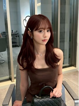 ヌイ 横浜(nui) イメチェンピンクベージュ前髪