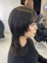 ブラウン(Brown)&nbsp;ミディアムハイレイヤーウルフカット