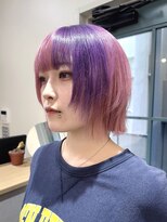 hyon myon/RISEbyREVO 綾瀬店【ヒョンミョン】&nbsp;ハッシュカット/デザインカラー/グレージュ[綾瀬駅/韓国ヘア]