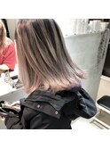 バックコームハイライトバレヤージュ
