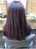 大人可愛いバングノーレイヤーナチュラルモードシアーピンク