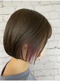 ミニボブ×イヤリングカラー