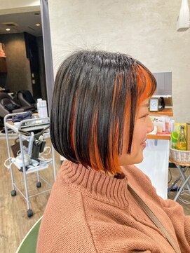 パペル(PAPEL) 大人女性似合わせカット+インナーカラー